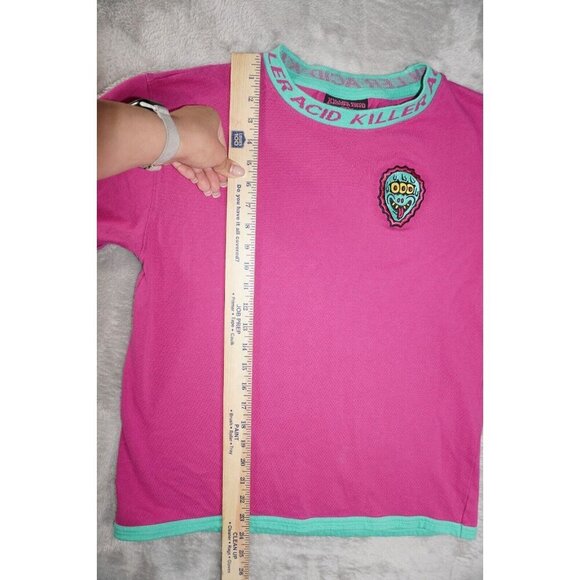 Killer Acid T Shirt Men's Small Cotton Embroidered Ringer Logo EUC - Picture 5 of 8